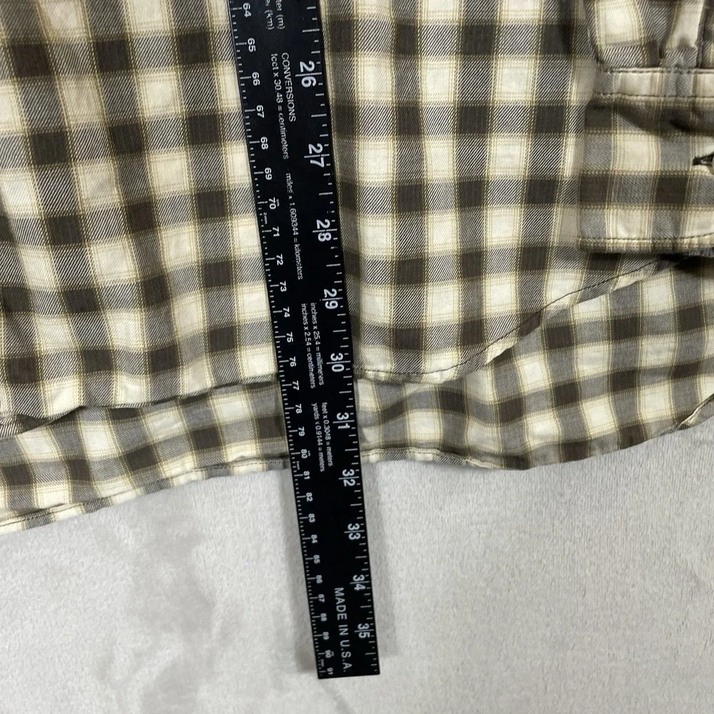 Vintage 90s Banana Republic Shadow Plaid Shirt Mens Large Hong Kong Button Up